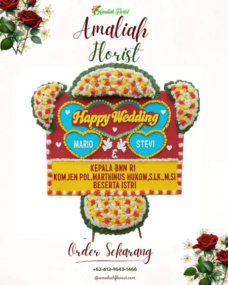 Papan Bunga Pernikahan Ponjong